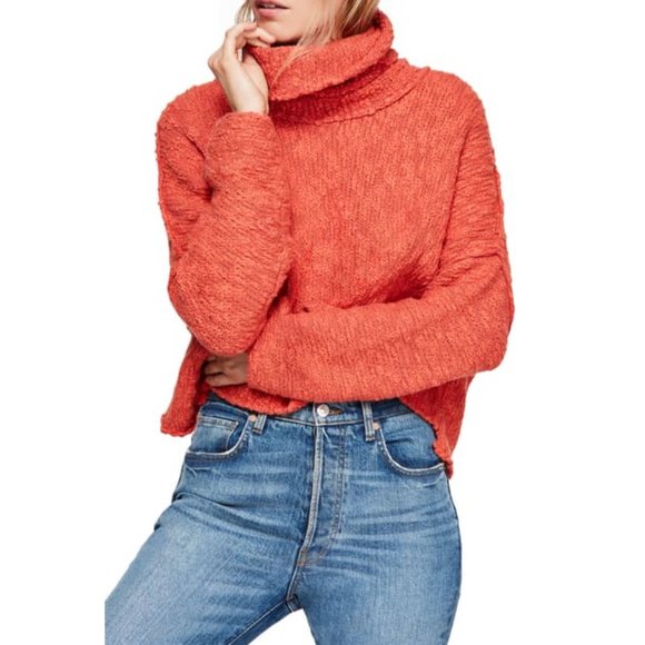 Free People Sweaters - Free People Big Easy Cowl Neck Crop Sweater size S